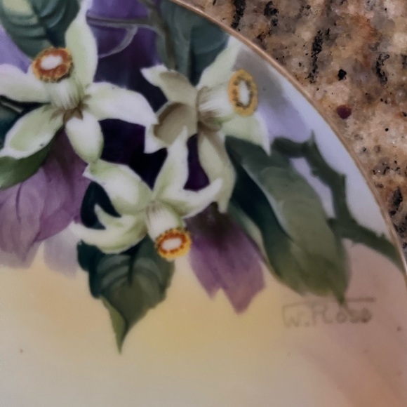 Nippon Morimura (M)  antique unique design signed W Rose plate - Picture 9 of 10